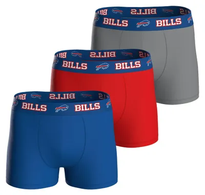 Produktbild von NFL Herren Boxershorts, 3er Pack - NFL Teams, Boxers, Football, Logo, Baumwollmischung Bufallo Bills XL