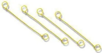 Produktbild von Blitzbinder Länge 120mm Draht gelb TRANSPAK