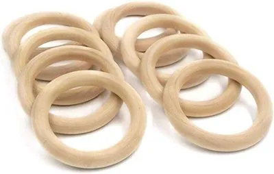Immagine prodotto di 20 anelli in legno da 80 mm, cerchi in legno naturale