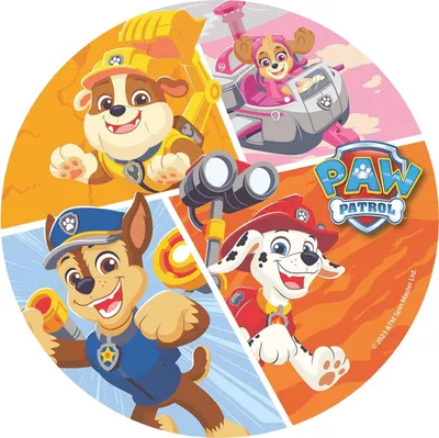 Produktbild von dekora - Paw Patrol Essbare Oblate - Kinderkuchen - Rund 20 cm