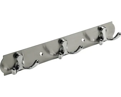 Produktbild von Hettich Garderobenleiste 3 Haken 28,0 x 3,8 x 3,3 cm silber