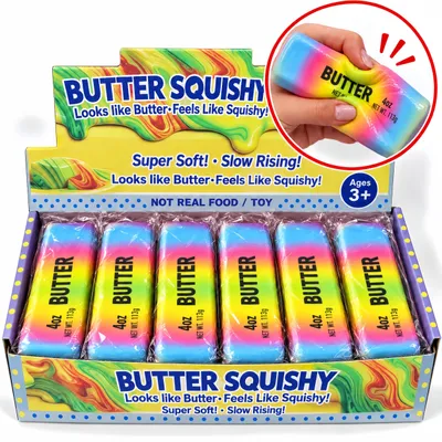 Produktbild von 12er Rainbow Butter Squishy Set,Anti-Stress-Spielzeug und Slow Lustigen Squeeze Toy für Büro,Schule,Alltag