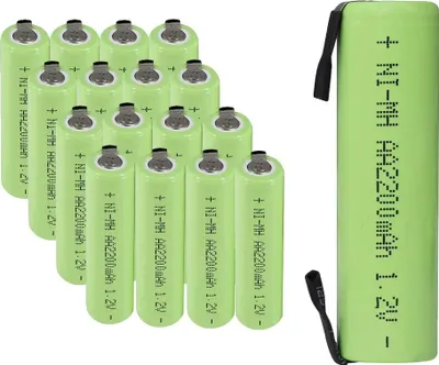 Immagine prodotto di Batteria ricaricabile AA, NiMH, prestazioni di lunga durata, 16 pezzi AA