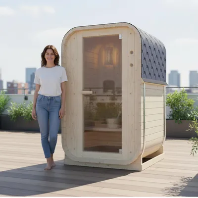 Produktbild von WELCON Easyheat Solo Outdoor Fasssauna