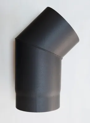 Image de DURATHERM Tube de poêle à paroi épaisse Coude 45° Ø 150 mm - 2 mm Acier noir