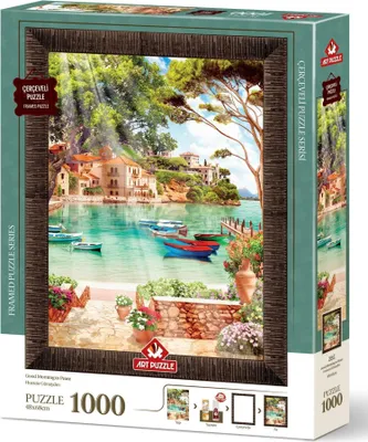 Zdjęcie produktu dla ART PUZZLE Puzzle z ramką i klejem 3w1 Dzień dobry 1000 elementów