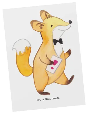 Produktbild von Mr. & Mrs. Panda Grußkarte Unternehmensberater Herz - Weiß - Geschenk, bildkarte, Postkarten, Postkarte, Ansichtskarten, Fotokarte