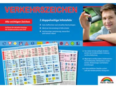 Produktbild von Verkehrszeichen - Aktuelle Übersicht für den Führerschein der wichtigsten Verkehrszeichen, Gefahrenzeichen etc. im Straßenverkehr - ideal zur theoretischen Führerscheinprüfung