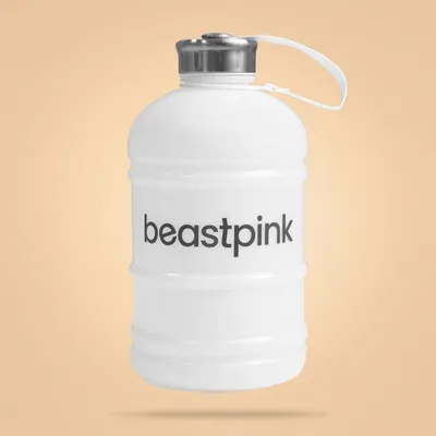 Produktbild von GymBeam - Hydrator Trinkflasche (1,89L) in White - BeastPink