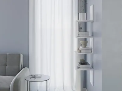 Obrázok produktu pre Nástenná polica SUNEDO 25x125 cm, biela