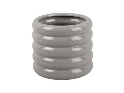 Produktbild von Present Time - Blumentopf Bobbly Glazed Medium - Hellgrau
