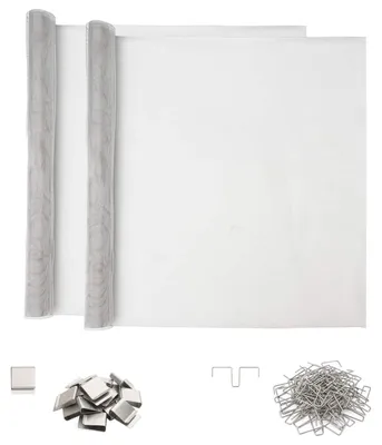 Zdjęcie produktu dla Osłona na świetlik dachowy vidaXL z klipsami, 2 szt., 70 x 190 cm, aluminium