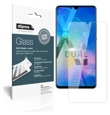 Produktbild von 2x Schutzfolie für Huawei Mate 20 X - Anti-Shock 9H Folie dipos Glass