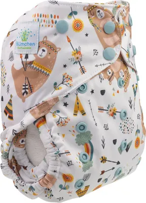 Produktbild von Blümchen 2in1 One Size Eco Shell Überhose 5-16kg Fantasy Druckknopf Mama Bär