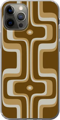 Produktbild von MuchoWow® Handyhülle Schutzhülle Hülle für Telefoonhoesje iPhone 13 Pro Retro - Design - Braun Silikon Softcase Handy Hülle - Handy-Tasche