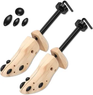 Produktbild von Mannschaftsschuhe-Vergrößerer, 1 Stück Eichenholz, mit 4 Kissen, für verstellbare Breite und Länge, Männer und Frauen