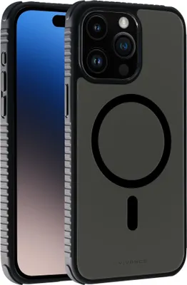 Produktbild von Mag Solid Elite, 360° Anti Shock Cover für iPhone 15 Pro, semi-transparent/schwarz (63900) Handyhülle