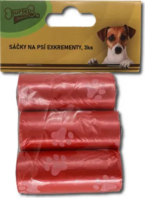 Produktbild von Bedruckte Hundekotbeutel 3 Stück Rot