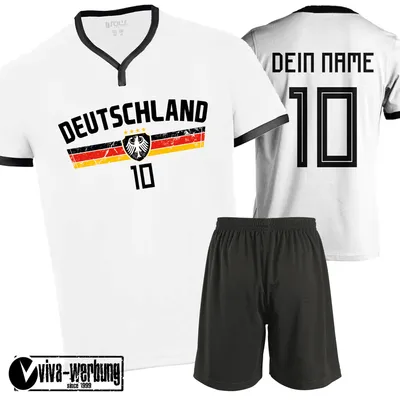 Produktbild von Deutschland Kinder Trikot Set Personalisiert Wunschname Nummer Fußball Geschenk - Größe: XL: (12/13) Jahre