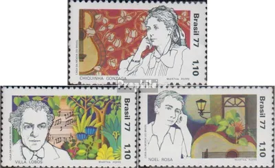 Produktbild von Briefmarken Brasilien 1977 Mi 1587-1589 (kompl.Ausg.) postfrisch Komponisten