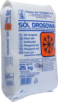 Zdjęcie produktu dla Sól Drogowa Kłodawska Z Antyzbrylaczem Worek Do Sypania - 25 kg