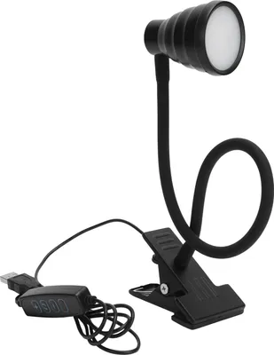 Zdjęcie produktu dla Regulowana lampka z klipsem USB Lampka do nauki czytania Ochrona oczu Materiały oświetlenioweCzarny