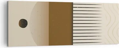 Produktbild von Bild auf Leinwand - Leinwandbild - Einteilig - Abstraktion Geometrisch Boho - 140x50cm - Wand Bild - Wanddeko - Wandbilder - Leinwanddruck - Bilder - Wanddekoration - Leinwand bilder - AB140x50-4826