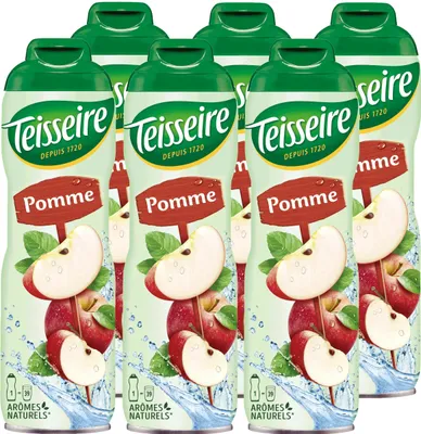 Zdjęcie produktu dla Teisseire Beverage Syrup Apple 600ml - Intensywny smak (opakowanie 6 sztuk)