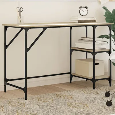 Produktbild von "2026 MODERNE"Schreibtisch - elegantes Design - Computertisch/Bürotisch - Sonoma-Eiche 120x50x75cm Metall Holzwerkstoff Promotion187445 - Schreibtische