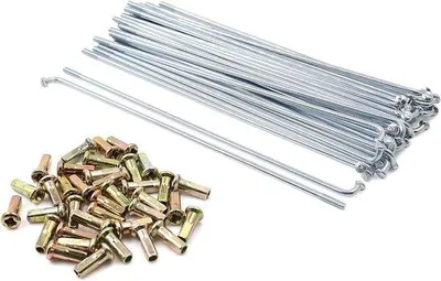 Immagine prodotto di Set di 36 raggi argentati per ruote di motocicletta, lunghezza 180 mm