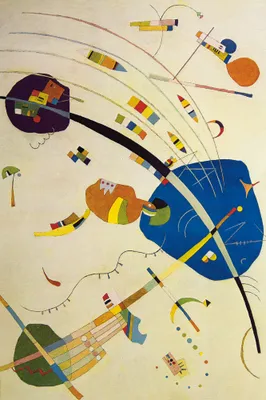 Zdjęcie produktu dla Obraz z nadrukiem Wassily'ego Kandinsky'ego - Przeciw błękitowi, 1939 (120 x 180 cm)