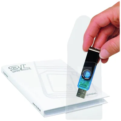 Produktbild von Djois USB-Stick Tasche selbstklebend, 10 Stück, 52,5 x 90 mm, transparent