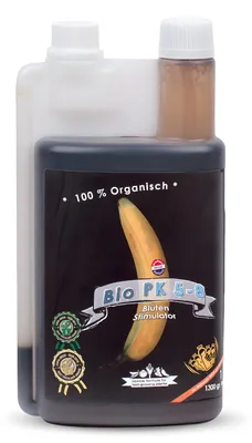 Produktbild von BioTabs PK 5-8 organischer Flüssigdünger Blütenbooster 1 Liter NPK 2-5-8 für blühende Pflanzen auf Erde, Kokos Indoor und Outdoor