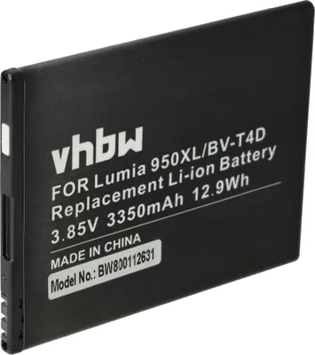 Produktbild von vhbw Akku kompatibel mit Microsoft / Nokia Lumia Cityman, 950 XL Dual Sim, 950 XL, 950XL Handy Smartphone Telefon (2950 mAh, 3,9 V, Li-Ion)