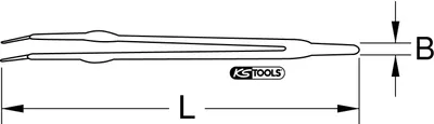 Immagine prodotto di KS Tools 1171623 Tweezers Pointed, curved 145 mm