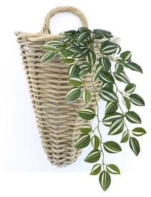 Produktbild von Wandaufhangekorb - braun - 25 x 22 x 32 cm - Rattan - geflochten - fur Blumen/Pflanzen