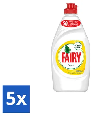 Produktbild von 5 x Fairy Spülmittel Zitrone 450 ml - Vorteilspackung - 5 Stücke
