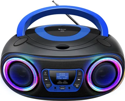 Produktbild von Denver TDB-212BT Boombox mit CD, Bluetooth, USB, AUX, DAB+/FM-Radio & LED-Licht