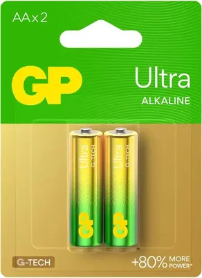 Produktbild von Alkaline-Batterie GP ULTRA LR6 AA /2 Stück im Paket/ 1,5 V GP, GP15AU