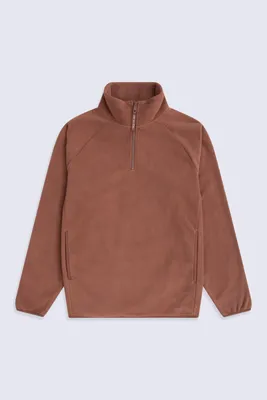 Produktbild von Animal - "Stockholm" Fleece-Oberteil mit halbem Reißverschluss für Herren MW3641 (S) (Rostfarben)