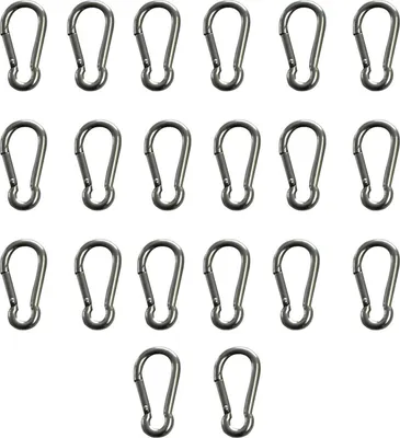 Produktbild von Edelstahl V4A Schäkel, Spannschrauben, Karabinerhaken/ Karabinerhaken 8x80mm 20 Stück