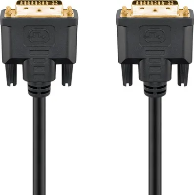 Produktbild von DVI-I Full HD-Kabel Dual Link, vergoldet DVI-I-Stecker Dual-Link (24+5 pin) > DVI-I-Stecker Dual-Link (24+5 pin)