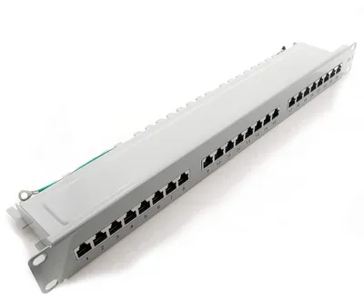 CAT6 Patchpanel 24 Ports Weiß LSA+ RJ45 TIA 568 A/B