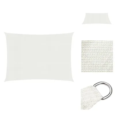 Produktbild von vidaXL Sonnensegel 160 g/m² Weiß 3x4 m HDPE -  Sonnenschirme & Sonnenschutze