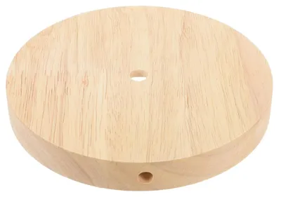 Productafbeelding van Tafellampvoet hout rond E27/E14, 15.00X15.00X2.00 cm