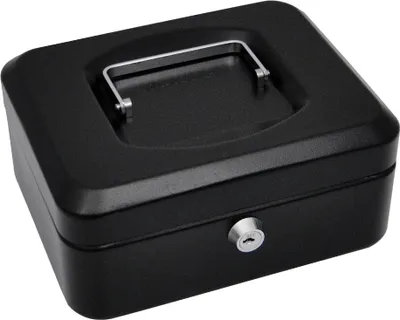 Produktbild von pavo Geldkassette schwarz Maße: (B)150 x (T)115 x (H)80 mm