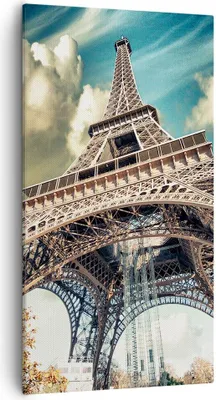 Produktbild von Bild auf Leinwand - Leinwandbild - Eiffel technik europa frankreich - 55x100cm - Wand Bild - Wanddeko - Leinwanddruck - Bilder - Kunstdruck - Leinwand bilder - Wandkunst - PA55x100-2489