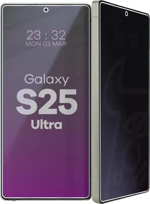 Produktbild von Hybridglas mit Privatschutzfilter für Galaxy S25 Ultra, Bizon Glass Mule Shadow, Matt