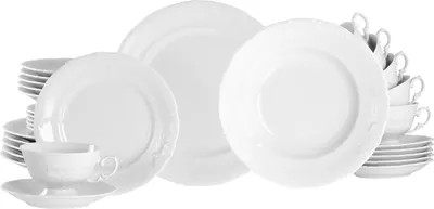 Produktbild von CreaTable, 24624, Frederike Weiss, Kombiservice 30-tlg, Porzellan