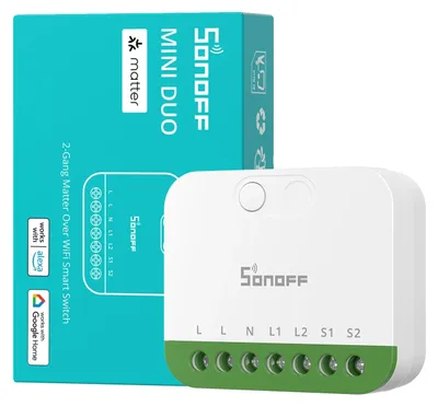 Produktbild von Smart Switch, Dual-Load-Steuerung, Sprachassistentenkompatibilität, MINI-2GS